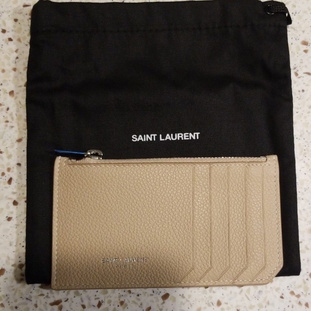 Saint Laurent Fragments zipped card case